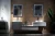 Import FABIAO salle de bain complete  mdf bathroom cabinet ready made mirror bathroom furniture vanity cabinet with double sink from China