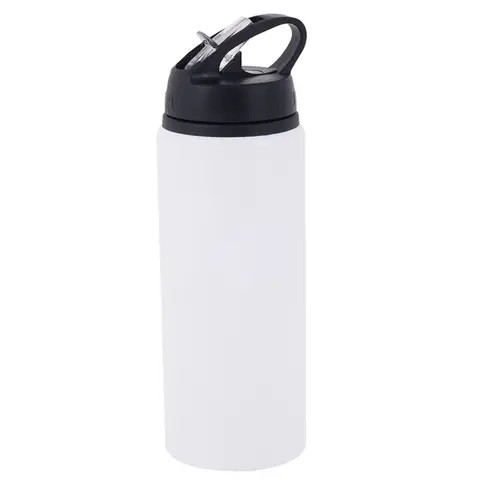Factory Best Seller Sublimation DIY 600ml Aluminium Big Mouth Outdoor Sports Water Bottle White