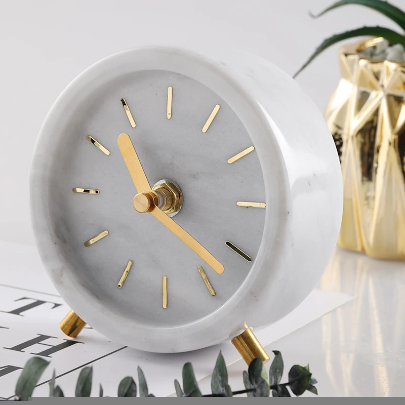 Factory Direct High Quality Desk and Table Clocks Marble Clock
