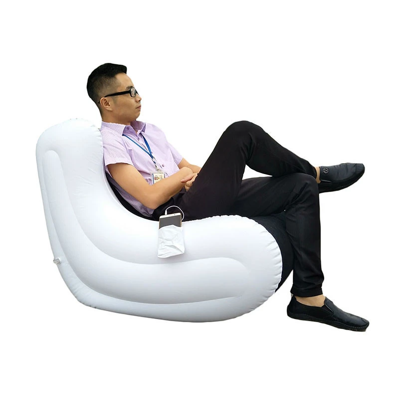 Factory Leisure PVC Flocking Inflatable Music Single Sofa Inflatable Speaker Chair S Shape Rocking Sofa