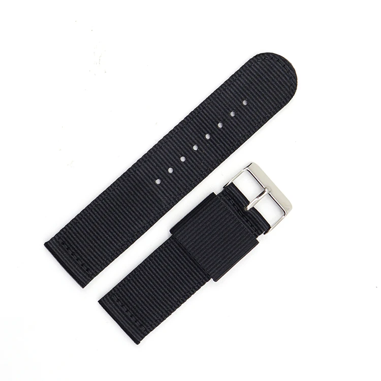 Factory Nylon Watch Straps Wrist Band With Stainless Steel Buckle 44Mm Watch Strap Band