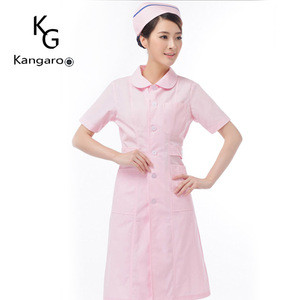 Factory Price Custom Pink Hospital Medical Staff Nurse Uniform Dress Set