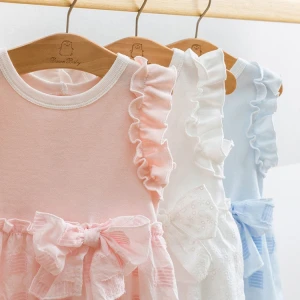 factory prices baby girl summer dresses newborn casual White baby dresses little 3 months baby new design embroidered dress