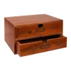 Factory Small Wood Desktop Organizer Storage Vintage Wooden Storage Organizer Holder Wood Box With Drawer