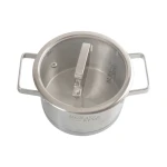 Factory Wholesale Custom Kitchen Cookware Stainless Steel Cooking Pots High Quality Pot And Steamer Pot Set With Glass Lid