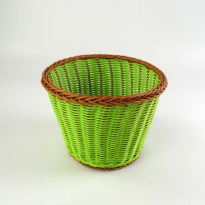 Factory wholesale high quality plastic rattan basket storage woven basket