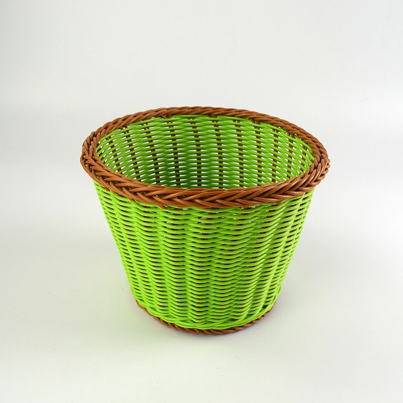 Factory wholesale high quality plastic rattan basket storage woven basket