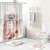 Fashion brand logo design 3d customer print shower curtain Modern bathroom set  for bathroom home used