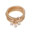 Fashion Charm Bracelets For Women Luxury Square Crystal Bracelet Fashion Multilayer Alloy Bracelet