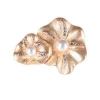 Fashion Customized hat metal pins pearl in blossom antique flower brooch