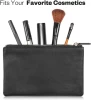 Fashion designer pu leather purse pouch custom cosmetic brush holder organizer with zipper