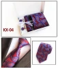 Fashion new style silk tie and pocket square cufflinks tie clip gift box for men