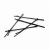 Import Fashion zinc alloy hair fork U shaped bobby pins black enamel hair accessories from China