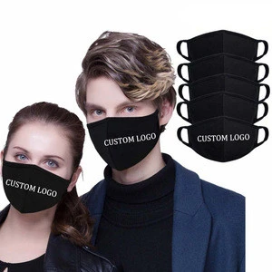 Fast delivery free sample custom logo brand reusable washable men women adult kids size mix color cotton polyester face maskes