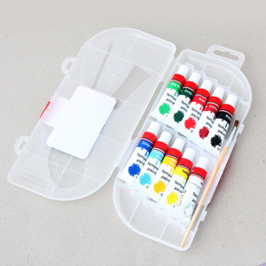 fast moving hot 10 color tempera painting PP box 10ml gouache paint