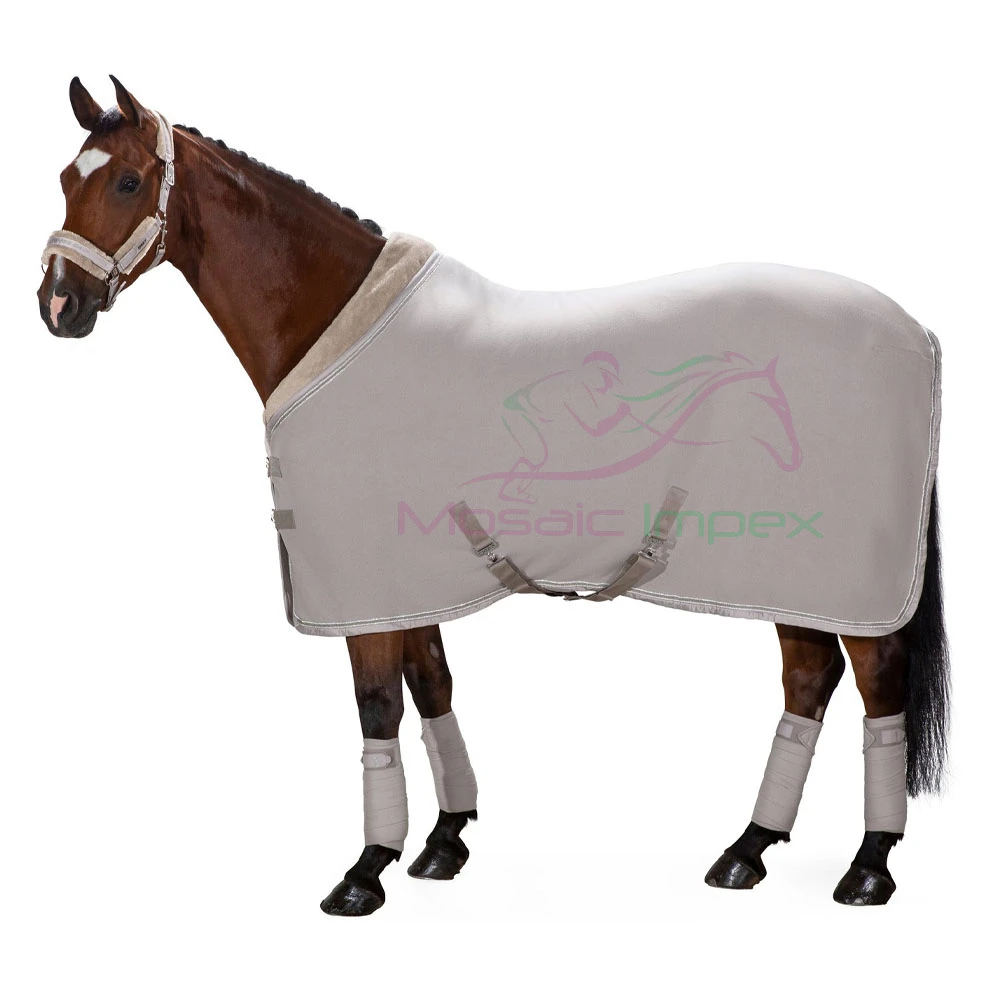 Fleece Stable and Mesh Horse Exercise Sheet Combo-Equine Fleece Horse Rug Cooler Stable-Horse Equestrian Product
