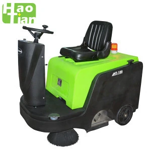 Floor sweeper Haotian HT-100 driving type battery industrial commercial floor scrubber dryer machine