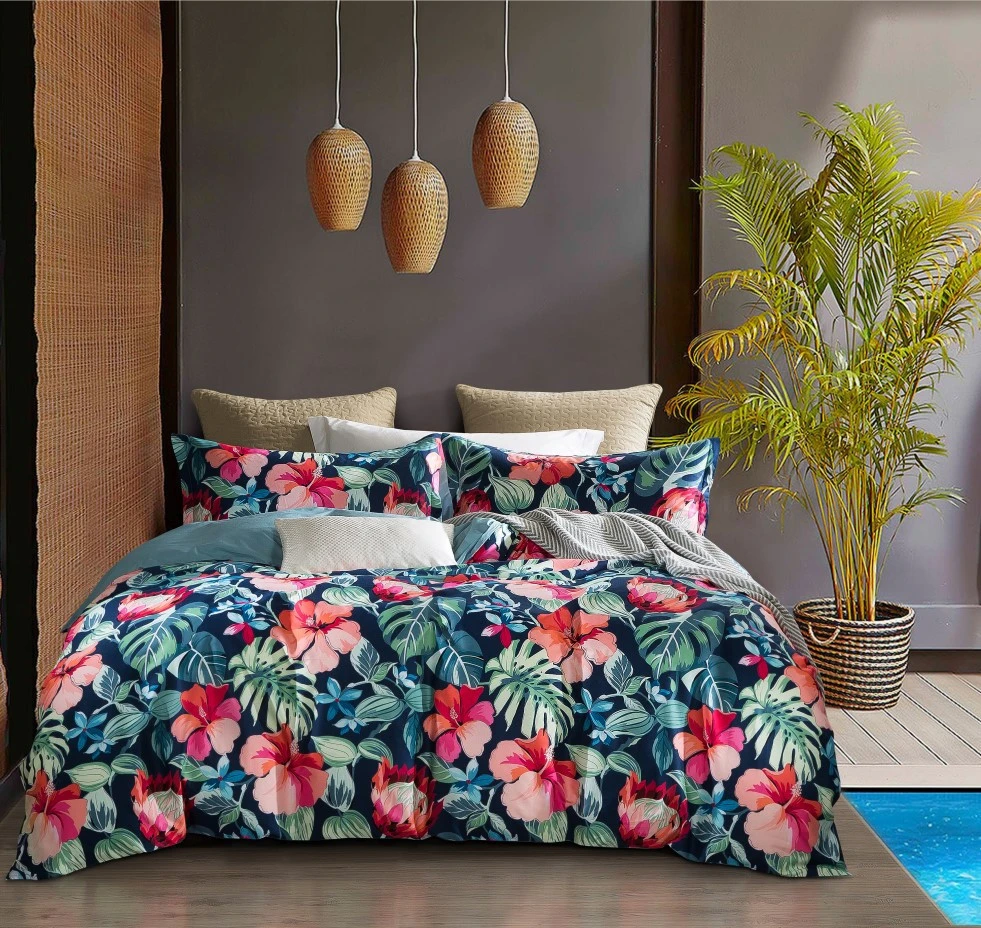 Floral style cotton bed sheets sets bedding duvet cover 100% cotton bedding set
