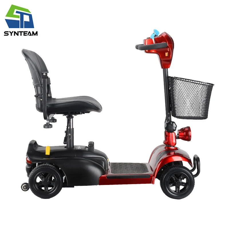 Foldable 24V 180W 12Ah Battery 4 Wheel Vigorous Electric Mobility Scooter For Elder Disabled