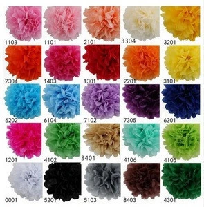 foldable big size Tissue all color Paper Flower Pom Poms for baby shower birthday wedding Christmas new year party festival