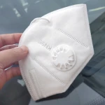 Folded kn95 mask with valve reusable face mask 5ply
