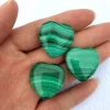 folk crafts green malachite love heart crystals stones for gift
