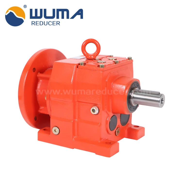 Foot mounting Inline Helical Speed Gearbox Reducer with Shaft