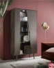 Freeda 2 Doors Cabinets Contemporary Bar Cabinets Curio Furniture Living Room Black Wine Cabinet Design Curio