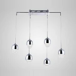 Fresh Products Modern Chrome Crystal Pendant Light With Silver Color