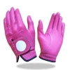 Full Leather Cabretta Golf Glove Indonesia Color Pink