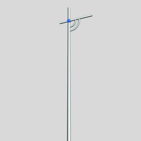Galvanized 8 - 12M Single Arm Road Pole Parts Galvanized Street Light Pole