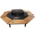 Garden 8 seat table fire pit with BBQ grill