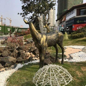 garden decoration bronze elk statue animal sculpture fiberglass outdoor statue