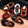 Genuine leather top quality micro usb cable data cable for iphone for mobile phone