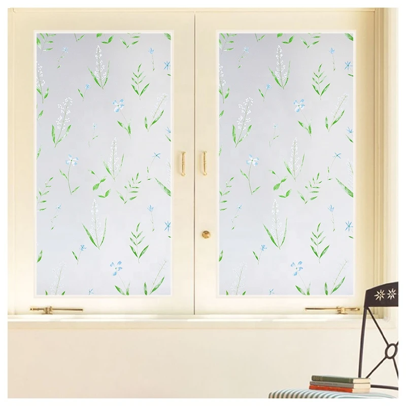 Glass Film Frosted Decorative PVC Graphic Design Etched Bathroom SELF-ADHESIVE Opaque Privacy Window Film