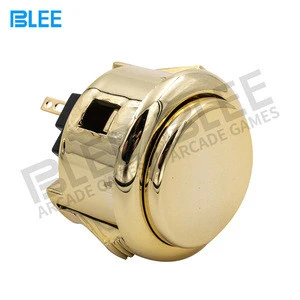Gold rectangular push button switches Arcade Buttons Micro Switch for Arcade Machine Games
