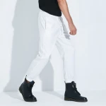 Good Quality Apparel Vendor Men Straight Leg Sweatpants Plain White Cotton Sweat Jogger Pants