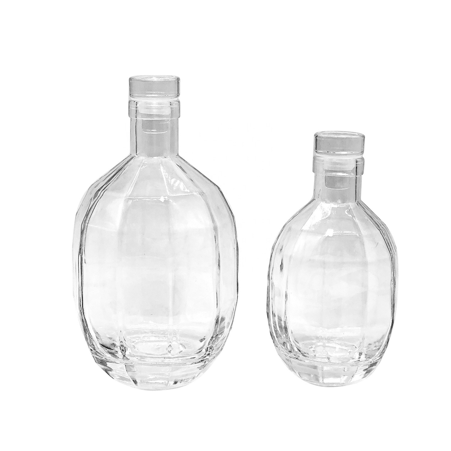 Good Quality Grenade Shaped Glass Juice Bottle with Glass Stopper Juice Tea with Milk Yangmei Cocktail Liquor Glass Bottle