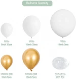 Green Balloon Garland Arch Kit | Green White Gold & Chrome Balloon Arch Wedding Bridal Shower Birthday Party Baby Shower Decor