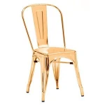 GS124  Maria outside restaurant  steel Metal Industrial  Cafe Bistro Dining tolix Chair