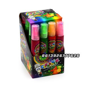 halal sugar free lighting toy liquid spray candy in box packing