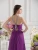Halter Purple Chiffon Long Bridesmaid Dresses