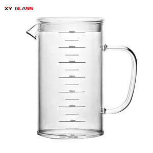handcraft classical clear cooking ovenproof glass beaker scale cup