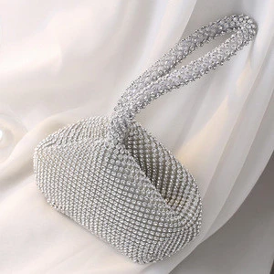 Handmade Crystal Clutch Evening Bags and Wedding Rhinestone Party Clutch Bags for Women
