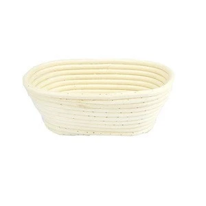 Handmade Oval Natural Rattan Home Storage Proofing Banneton Bread Basket with liner