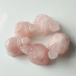 Healing crystals rose quartz stone turtle figure turtles carving