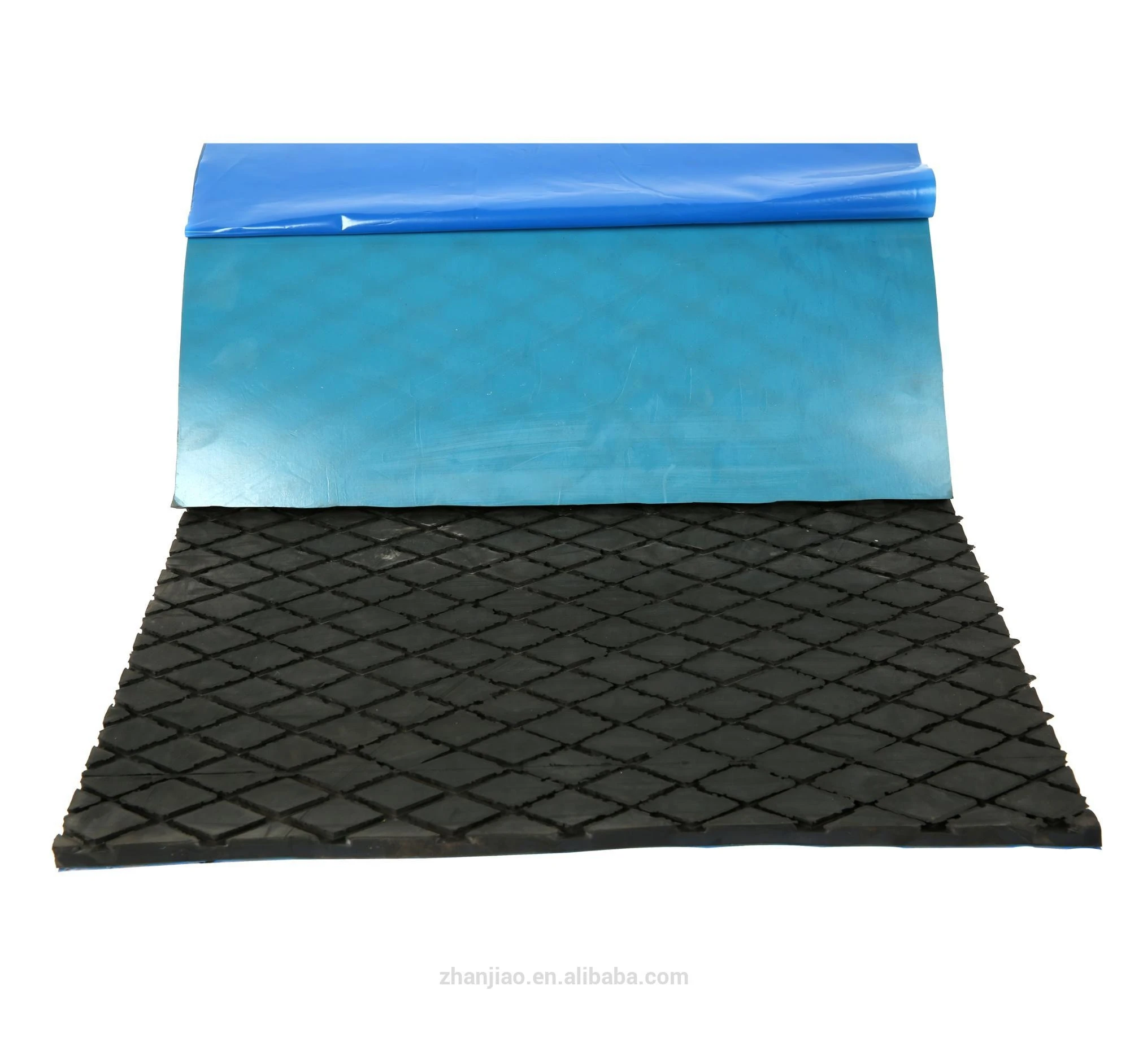 heat resistant latex/polyurethane ribbed corrugated rubber sheet