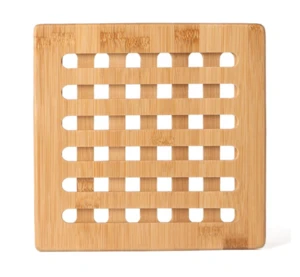 Heavy Duty Bamboo Hot Mats Pads Protects Tabletops and Counters