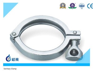 Heavy duty clamp Jacketed Tri Spool Stainless Steel Sanitary Clamp