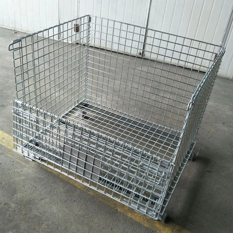Heavy Duty Industrial Metal Basket Wire Mesh Box Pallet Factory